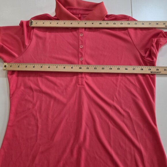 Nike Golf Polo Tour Performance Golf Polo Womens L Pink Dri Fit SS Stretch Sport - Picture 4 of 13